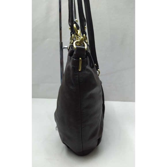 Coach Madison Brown Leather Double Handles Zipper Closure Satchel Bag - Picture 5 of 16